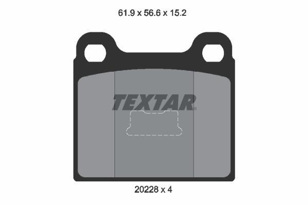 Jeu de 4 plaquettes de frein TEXTAR ref. 2022803