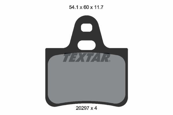 Jeu de 4 plaquettes de frein TEXTAR ref. 2029703