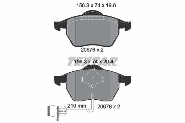 Juego de 4 pastillas de freno (Almohadilla de freno) TEXTAR ref. 2067602