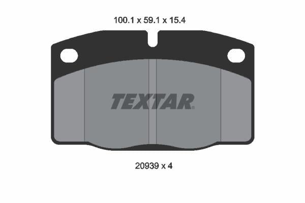 Jeu de 4 plaquettes de frein TEXTAR ref. 2093903