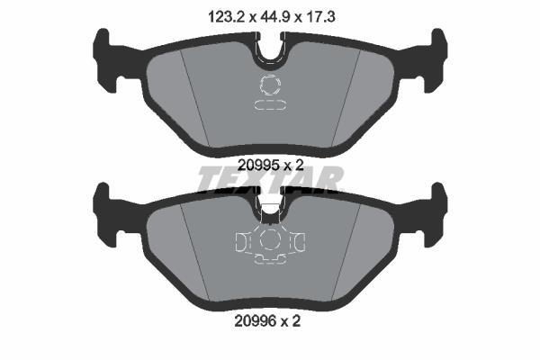 Jeu de 4 plaquettes de frein TEXTAR ref. 2099501