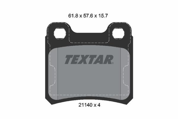 Jeu de 4 plaquettes de frein TEXTAR 2114001
