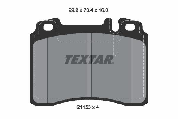 Jeu de 4 plaquettes de frein TEXTAR ref. 2115305