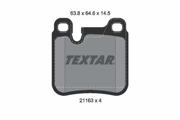 Jeu de 4 plaquettes de frein TEXTAR ref. 2116301