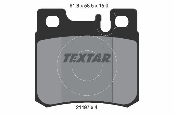Jeu de 4 plaquettes de frein TEXTAR ref. 2119701