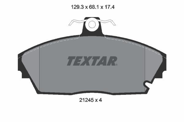 Jeu de 4 plaquettes de frein TEXTAR ref. 2124502