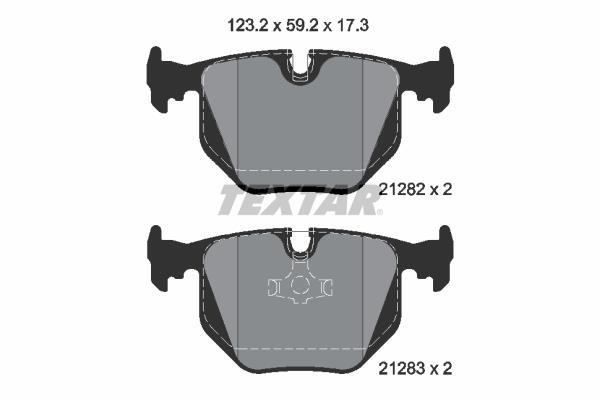 Jeu de 4 plaquettes de frein TEXTAR 2128201