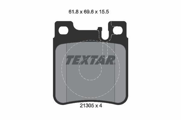 Jeu de 4 plaquettes de frein TEXTAR ref. 2130501