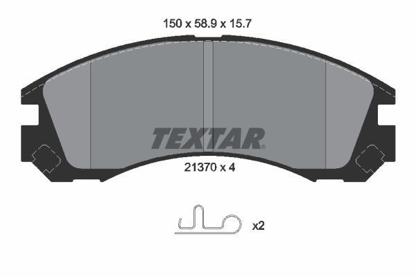 Jeu de 4 plaquettes de frein TEXTAR ref. 2137001