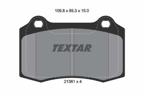 Jeu de 4 plaquettes de frein TEXTAR ref. 2138102