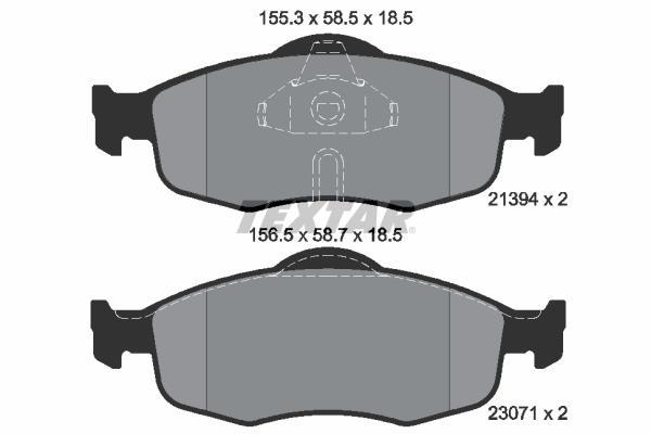 Jeu de 4 plaquettes de frein TEXTAR ref. 2139408