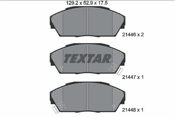 Jeu de 4 plaquettes de frein TEXTAR ref. 2144601