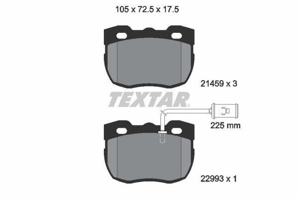 Jeu de 4 plaquettes de frein TEXTAR 2145905
