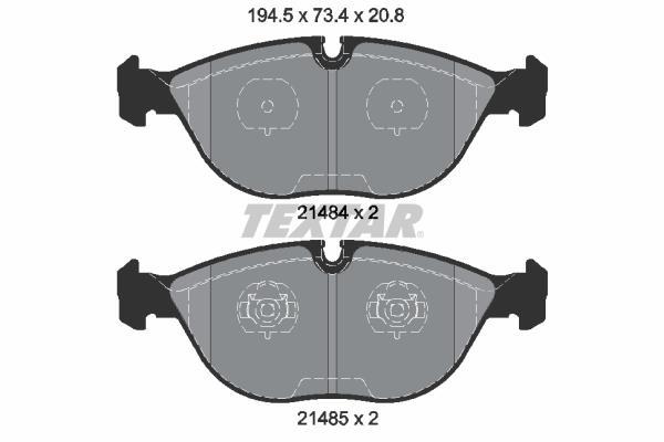 Jeu de 4 plaquettes de frein TEXTAR ref. 2148401