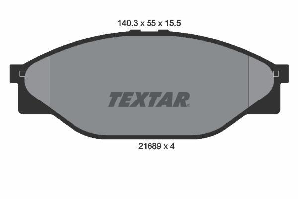 Jogo de 4 pastilhas de travão TEXTAR 2168901
