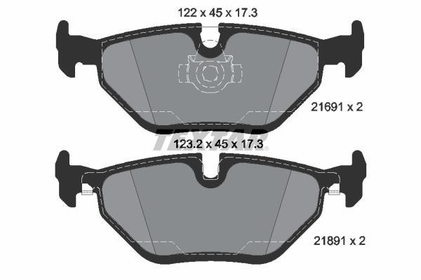 Jeu de 4 plaquettes de frein TEXTAR ref. 2169103