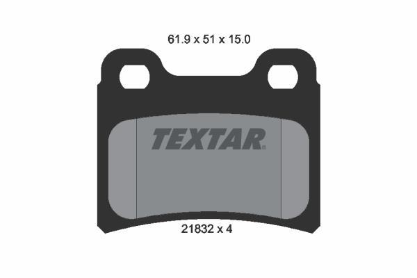 Jeu de 4 plaquettes de frein TEXTAR 2183201