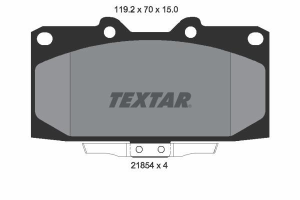 Jeu de 4 plaquettes de frein TEXTAR ref. 2185401