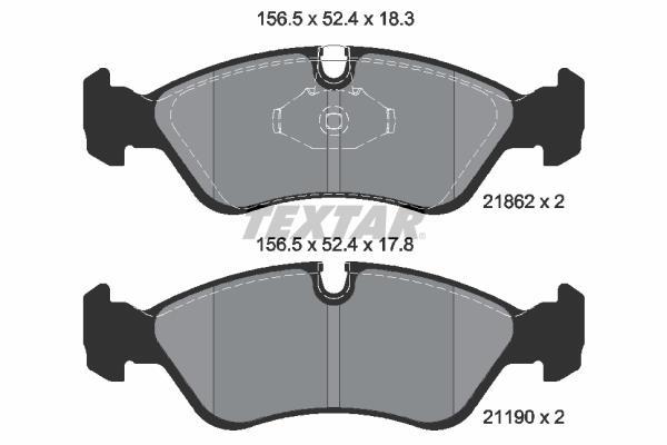 Juego de 4 pastillas de freno (Almohadilla de freno) TEXTAR ref. 2186201