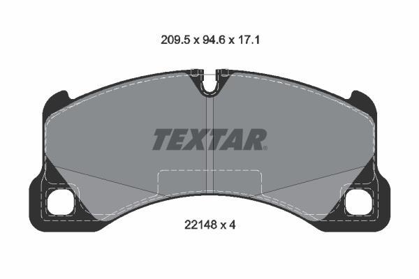 Jeu de 4 plaquettes de frein TEXTAR ref. 2214801