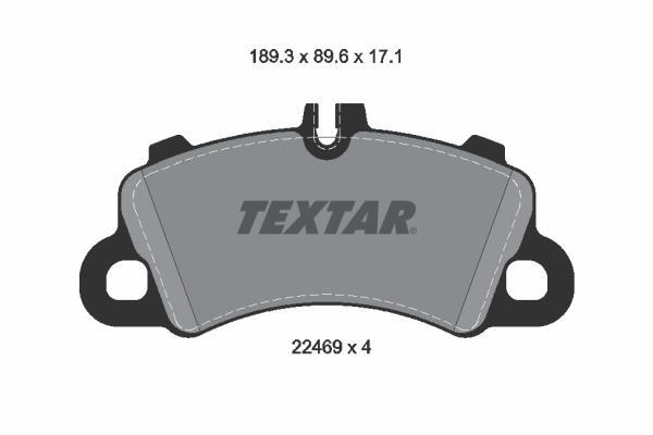 Jeu de 4 plaquettes de frein TEXTAR ref. 2246901