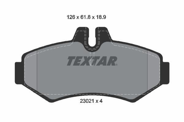 Jeu de 4 plaquettes de frein TEXTAR ref. 2302101