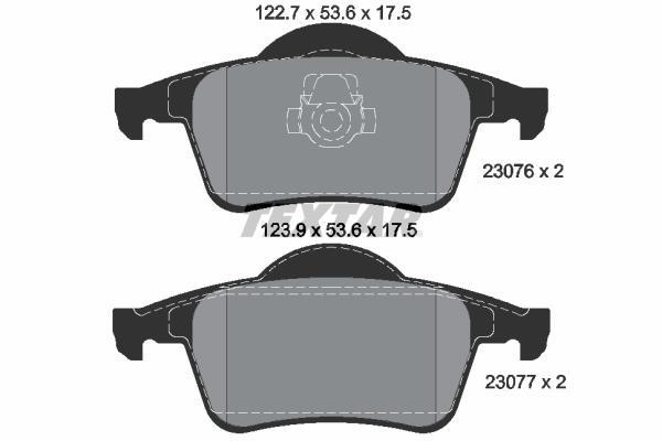 Jeu de 4 plaquettes de frein TEXTAR ref. 2307602