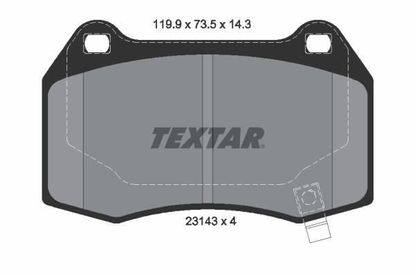 Jeu de 4 plaquettes de frein TEXTAR ref. 2314301