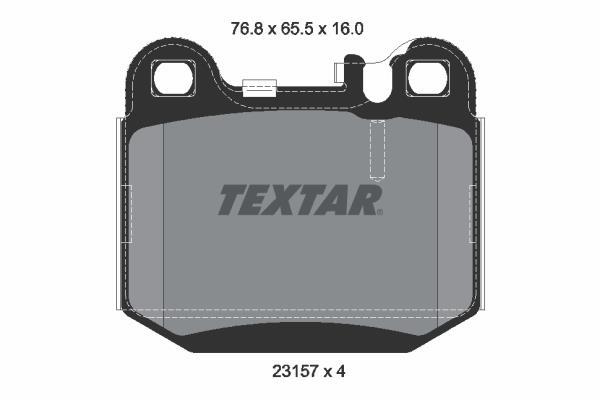 Jeu de 4 plaquettes de frein TEXTAR ref. 2315702