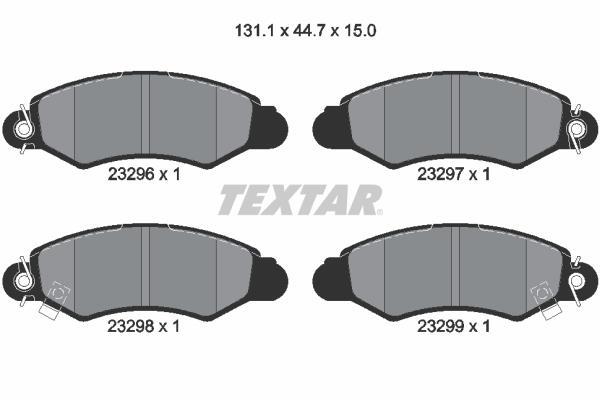 Jogo de 4 pastilhas de travão TEXTAR 2329601