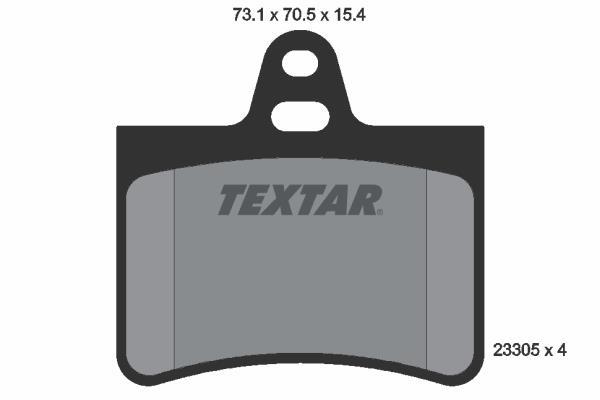 Jeu de 4 plaquettes de frein TEXTAR ref. 2330501
