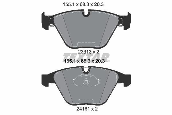 Jeu de 4 plaquettes de frein TEXTAR ref. 2331303