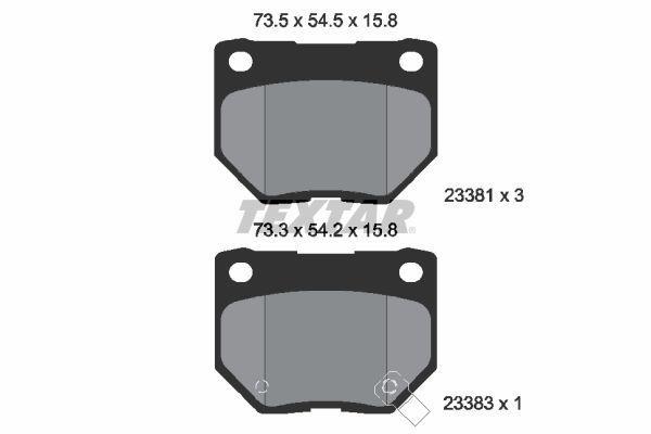 Jeu de 4 plaquettes de frein TEXTAR ref. 2338102