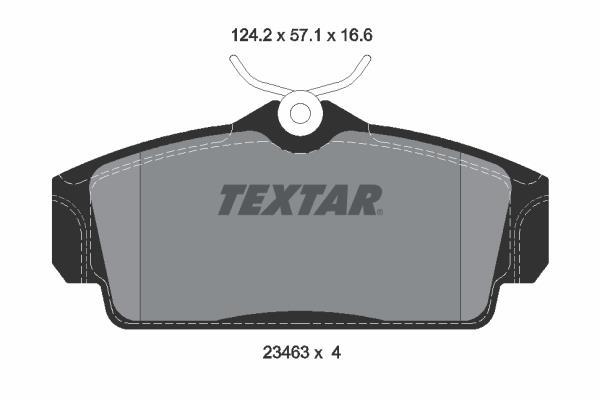 Jogo de 4 pastilhas de travão TEXTAR 2346302