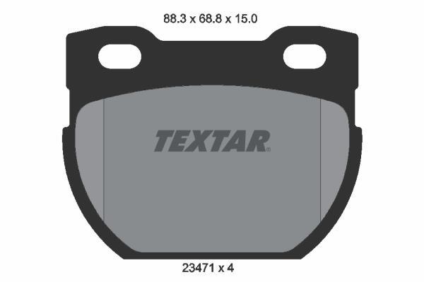 Jeu de 4 plaquettes de frein TEXTAR ref. 2347101