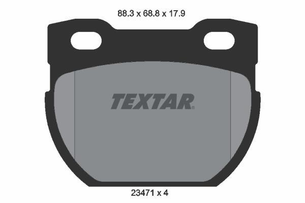 Jeu de 4 plaquettes de frein TEXTAR ref. 2347103