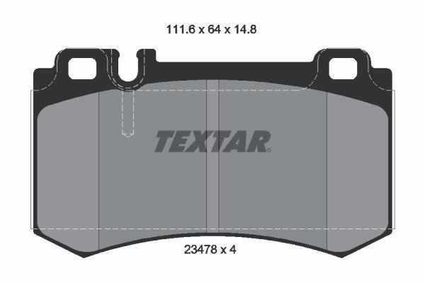 Jeu de 4 plaquettes de frein TEXTAR ref. 2347802