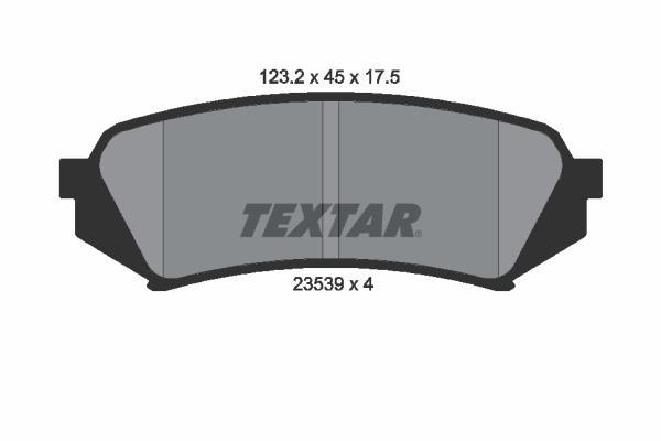 Jogo de 4 pastilhas de travão TEXTAR ref. 2353902