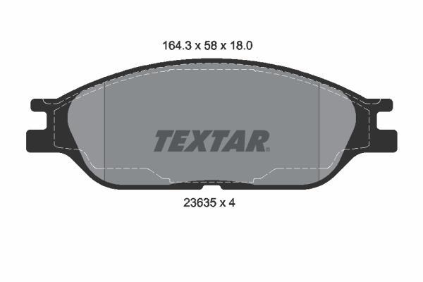 Jeu de 4 plaquettes de frein TEXTAR 2363501