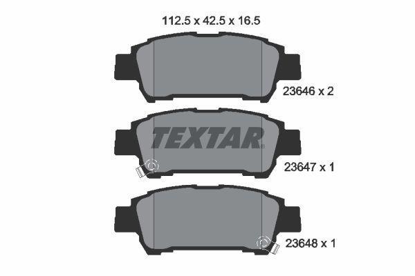 Jeu de 4 plaquettes de frein TEXTAR ref. 2364601