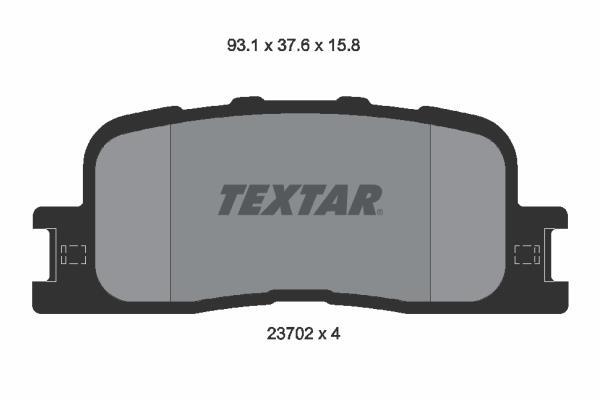 Jogo de 4 pastilhas de travão TEXTAR ref. 2370201