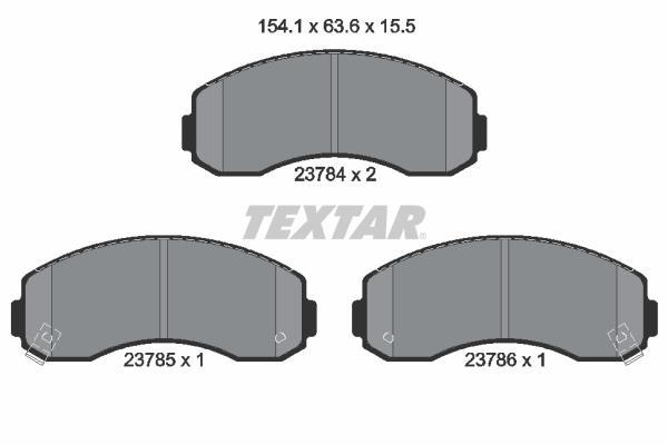 Jeu de 4 plaquettes de frein TEXTAR 2378401