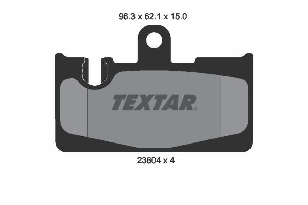 Jeu de 4 plaquettes de frein TEXTAR ref. 2380401
