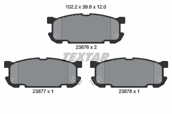 Jeu de 4 plaquettes de frein TEXTAR ref. 2387601
