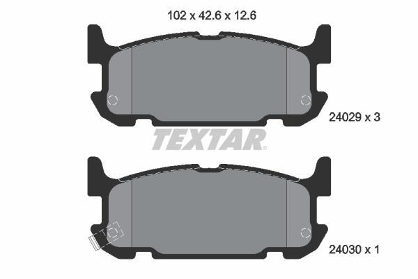 Jeu de 4 plaquettes de frein TEXTAR ref. 2402901