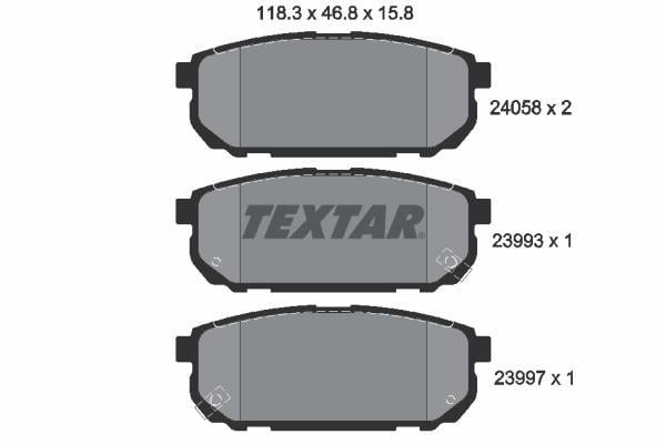 Jeu de 4 plaquettes de frein TEXTAR ref. 2405801