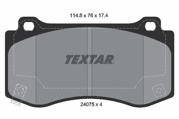 Jeu de 4 plaquettes de frein TEXTAR ref. 2407501
