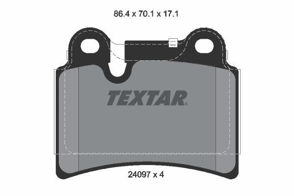 Jeu de 4 plaquettes de frein TEXTAR ref. 2409701