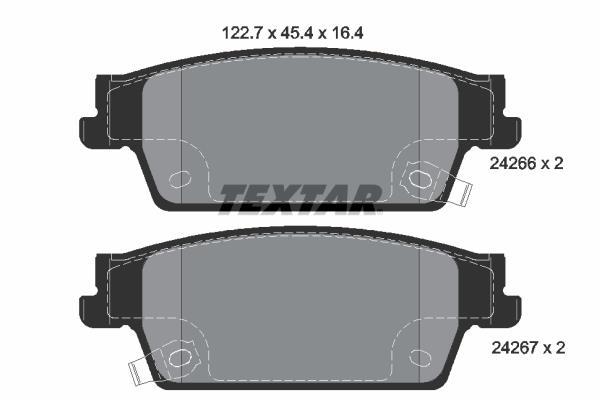 Jeu de 4 plaquettes de frein TEXTAR ref. 2426601