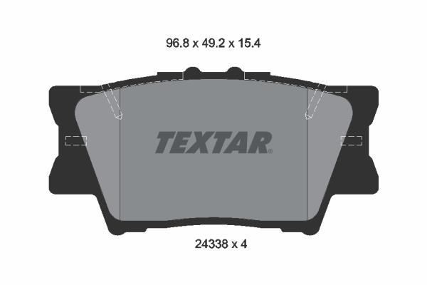 Jeu de 4 plaquettes de frein TEXTAR ref. 2433801